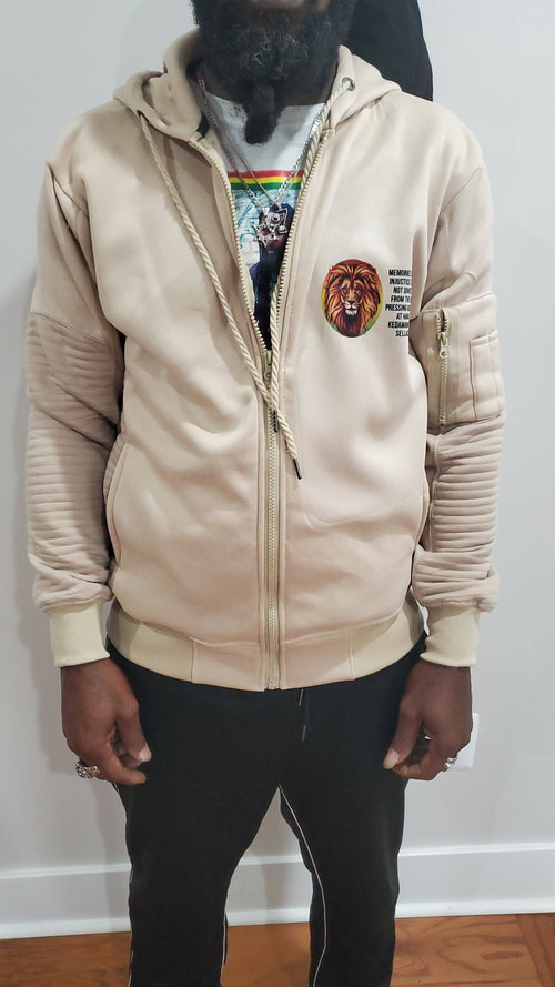 LION HEAD HOODIE RASTA STYLE